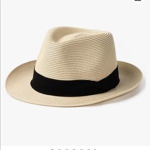 Straw Fedora Sun Hats for Women Men Summer Sun Beach Hat